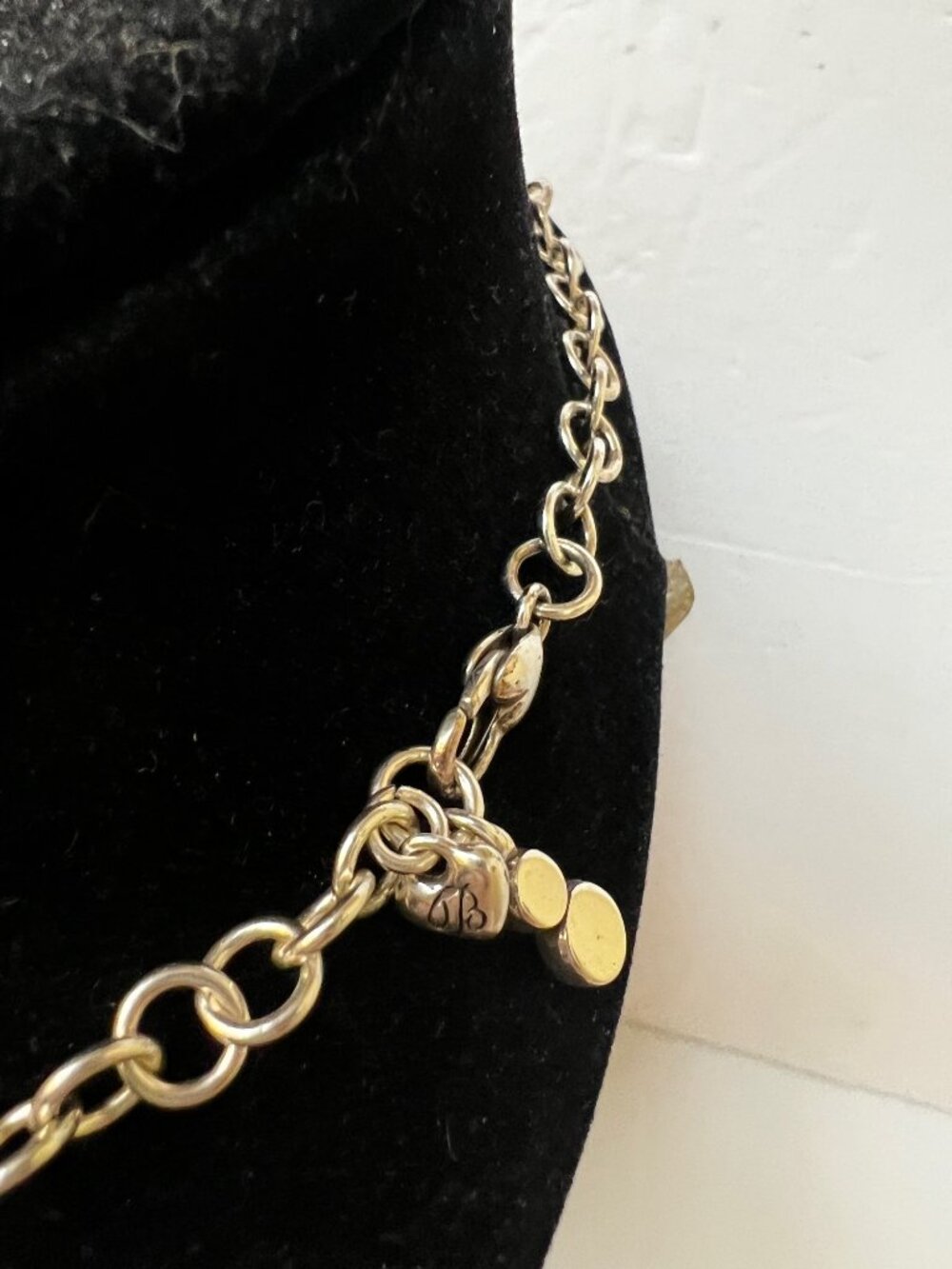 Brighton Contempo Shell Silver River Stone Pendant Necklace J46682 16” - Picture 9 of 10